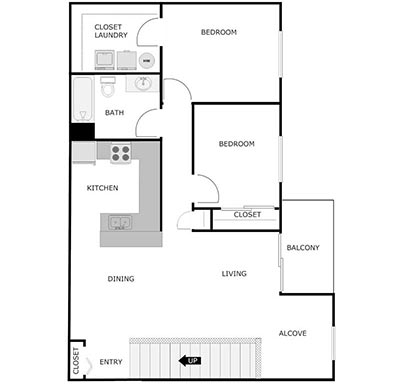 2 Bathroom Apartments Floor Plan Png